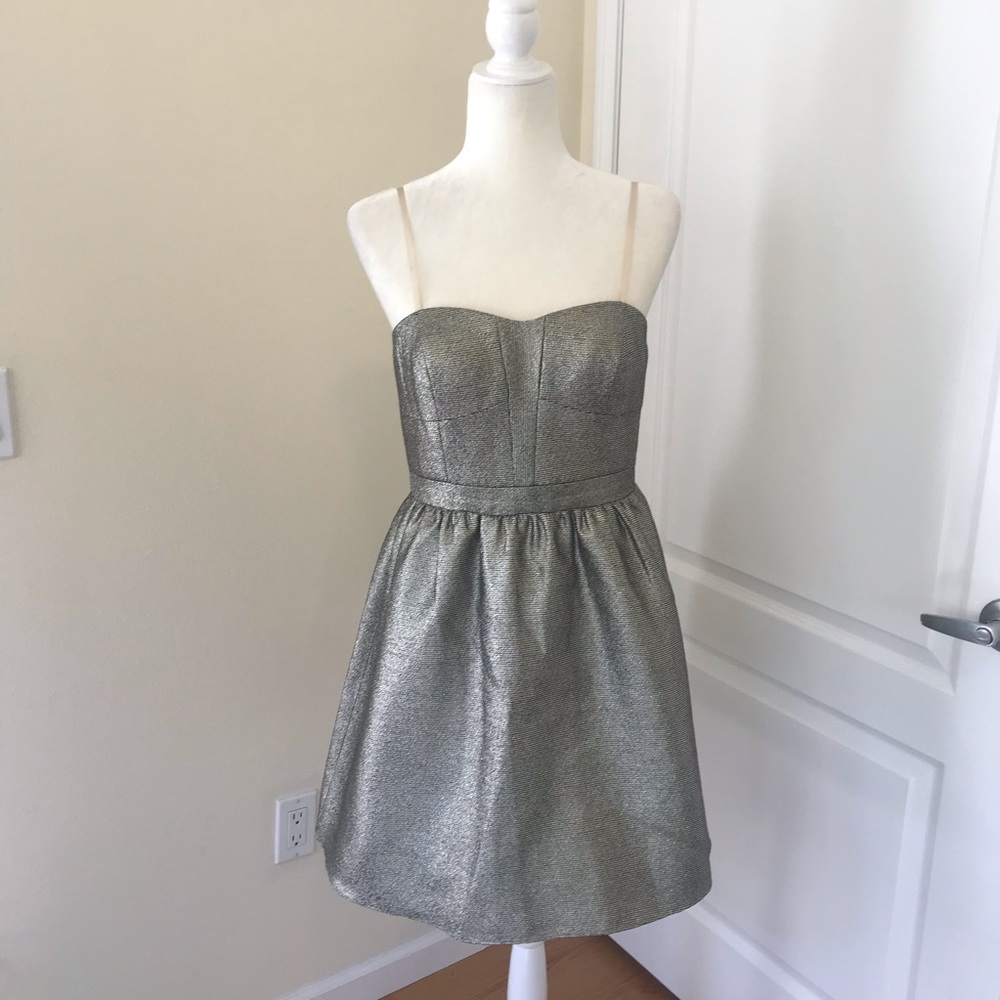 AQUA by Bloomingdales Gold Cocktail Dress prom 10